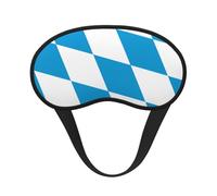 Masque de sommeil occultant avec motif drapeau bavarois et bande élastique, idéal pour les voyages, le bureau et le travail posté.