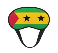 Masque de sommeil occultant avec motif drapeau de Sao Tomé et Principe avec bande élastique pour toutes les formes de tête, idéal pour les voyages, le bureau et le travail de nuit