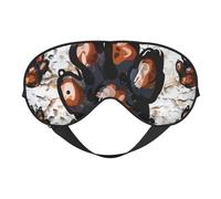Masque de sommeil occultant avec motif empreintes de pattes de chien pour femme, masque de sommeil avec sangle réglable, convient pour l'heure du coucher et les voyages