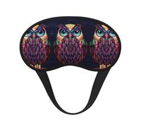 Masque de sommeil occultant avec motif hibou, couverture contour des yeux, parfait pour les voyages, la méditation et une utilisation de nuit