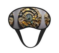 Masque de sommeil occultant avec motif horloge - Couverture des yeux pour dormeur latéral - Doux et confortable - Parfait pour les voyages et la méditation