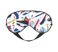 Masque de sommeil occultant avec motif imprimé d'éléments de hockey pour femmes, masque de sommeil avec sangle réglable, convient pour l'heure du coucher et les voyages