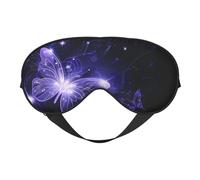 Masque de sommeil occultant avec motif papillons de nuit pour femmes, masque de sommeil avec sangle réglable, convient pour l'heure du coucher et les voyages