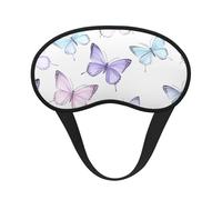 Masque de sommeil occultant avec papillons violets - Masque doux et réglable pour bloquer complètement la lumière, sommeil profond, voyage et relaxation