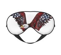 Masque de sommeil occultant avec sangle réglable pour les yeux et le sommeil avec motif de drapeau d'aigle américain, convient pour l'heure du coucher et les voyages