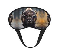 Masque de sommeil occultant bison nord-américain, polyester doux, anti-lumière, élégant, convient pour les hommes et les femmes, pour le travail quotidien et les voyages en plein air.