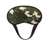 Masque de sommeil occultant camouflage militaire, polyester doux, anti-lumière, élégant, convient pour les hommes et les femmes, pour le travail quotidien et les voyages en plein air.