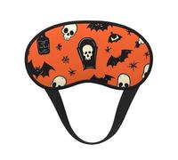 Masque de sommeil occultant chauve-souris de sorcière d'Halloween - Masque doux réglable pour bloquer complètement la lumière, sommeil profond, voyage et relaxation