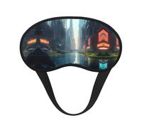 Masque de sommeil occultant City on The Water avec bande élastique qui s'adapte à toutes les formes de tête. Idéal pour les voyages, le bureau et le travail posté.