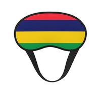 Masque de sommeil occultant drapeau de l'île Maurice avec bande élastique pour toutes les formes de tête, idéal pour les voyages, le bureau et le travail de nuit