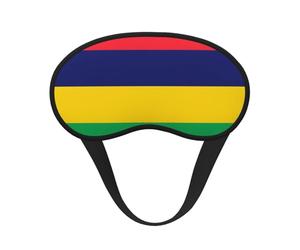 Masque de sommeil occultant drapeau de l'île Maurice, polyester doux, anti-lumière, élégant, convient pour les hommes et les femmes, pour le travail quotidien et les voyages en plein air.