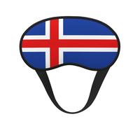 Masque de sommeil occultant drapeau de l'Islande en polyester doux, anti-lumière, élégant, convient pour les hommes et les femmes, pour le travail quotidien et les voyages en plein air.