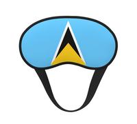 Masque de sommeil occultant drapeau de Sainte-Lucie, polyester doux, anti-lumière, élégant, convient pour les hommes et les femmes, pour le travail quotidien et les voyages en plein air.