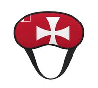 Masque de sommeil occultant drapeau des îles Wallis et Futuna, polyester doux, anti-lumière, élégant, convient pour les hommes et les femmes, pour le travail quotidien et les voyages en plein air.