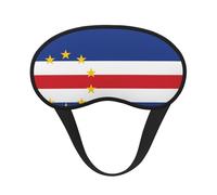 Masque de sommeil occultant drapeau du Cap-Vert, polyester doux, anti-lumière, élégant, convient pour les hommes et les femmes, pour le travail quotidien et les voyages en plein air.