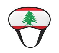 Masque de sommeil occultant drapeau du Liban, polyester doux, anti-lumière, élégant, convient pour les hommes et les femmes, pour le travail quotidien et les voyages en plein air.