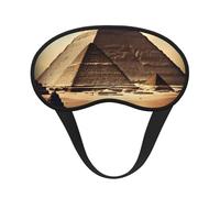 Masque de sommeil occultant Dreaming of The Pyramids of Khufu, polyester doux, anti-léger, élégant, adapté pour les hommes et les femmes, pour le travail quotidien et les voyages en plein air.