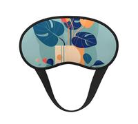 Masque de sommeil occultant en bambou à dos de tortue bleu, orange, polyester doux, anti-lumière, élégant, convient pour les hommes et les femmes, pour le travail quotidien et les voyages en plein air