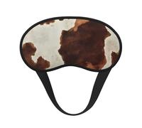 Masque de sommeil occultant en cuir de vache marron - Masque doux et réglable pour bloquer complètement la lumière, sommeil profond, voyage et relaxation