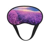 Masque de sommeil occultant en polyester pour la maison et les voyages Motif champs de lavande