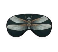 Masque de sommeil occultant en tissu ventilé avec motif libellule - Style réglable - Zéro pression - Doux pour la peau - Pour homme et femme