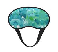 Masque de sommeil occultant et confortable pour le voyage, le yoga, la peinture à l'huile bleue, masque doux pour les yeux