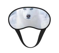 Masque de sommeil occultant Husky aux yeux bleus - Masque doux et réglable pour bloquer complètement la lumière, sommeil profond, voyage et relaxation