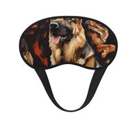 Masque de sommeil occultant imprimé berger allemand pour homme et femme, masque pour les yeux zéro pression oculaire pour les voyages et tout le sommeil