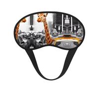 Masque de sommeil occultant imprimé girafe à New York - Masque contour des yeux, parfait pour les voyages, la méditation et une utilisation de nuit