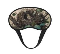 Masque de sommeil occultant imprimé oiseaux pour homme et femme, masque pour les yeux zéro pression oculaire pour les voyages et tout le sommeil