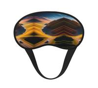 Masque de sommeil occultant imprimé route de montagne - Masque contour des yeux, parfait pour les voyages, la méditation et l'utilisation de nuit