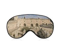 Masque de sommeil occultant Israel at The Tower of David, tissu ventilé, style réglable, masque de sommeil zéro pression, doux pour la peau, pour homme et femme