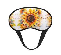 Masque de sommeil occultant jaune tournesol à l'huile avec bande élastique s'adapte à toutes les formes de tête, idéal pour les voyages, le bureau et le travail de nuit