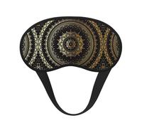 Masque de sommeil occultant kaléidoscope à imprimé mandala - Couvre-yeux confortable, réglable, parfait pour les voyages, la méditation et le camping