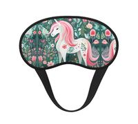 Masque de sommeil occultant licorne aux cheveux roses avec bande élastique qui s'adapte à toutes les formes de tête, idéal pour les voyages, le bureau et le travail posté