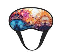 Masque de sommeil occultant marbré multicolore avec bande élastique qui s'adapte à toutes les formes de tête, idéal pour les voyages, le bureau et le travail posté