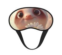 Masque de sommeil occultant mignon paresseux - Masque doux et réglable pour bloquer complètement la lumière, sommeil profond, voyage et relaxation