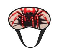 Masque de sommeil occultant mignon petite araignée rouge, polyester doux, anti-léger, élégant, adapté pour les hommes et les femmes, pour le travail quotidien et les voyages en plein air.