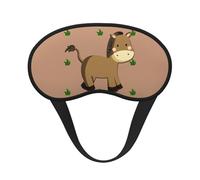 Masque de sommeil occultant motif âne, polyester doux, anti-lumière, élégant, convient pour les hommes et les femmes, pour le travail quotidien et les voyages en plein air.