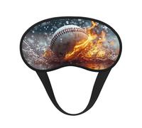 Masque de sommeil occultant motif baseball - Masque pour les yeux doux et réglable pour bloquer complètement la lumière, sommeil profond, voyage et relaxation