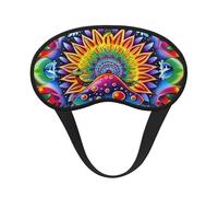 Masque de sommeil occultant motif champignon abstrait mandala coloré pour homme et femme, masque pour les yeux zéro pression oculaire pour les voyages et tout le sommeil