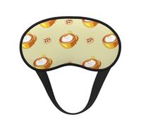 Masque de sommeil occultant motif chat de dessin animé, polyester doux, anti-lumière, élégant, convient pour les hommes et les femmes, pour le travail quotidien et les voyages en plein air.