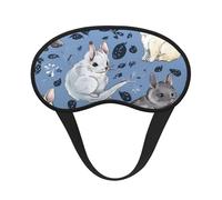 Masque de sommeil occultant motif chinchillas bleu et lune pour homme et femme, masque pour les yeux pour le sommeil, la détente, zéro pression nocturne, bandeau doux et respirant pour les voyages, le