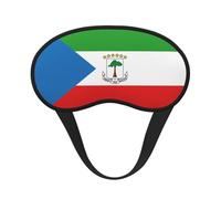 Masque de sommeil occultant motif drapeau de la Guinée équatoriale avec bande élastique, s'adapte à toutes les formes de tête, idéal pour les voyages, le bureau et le travail de nuit