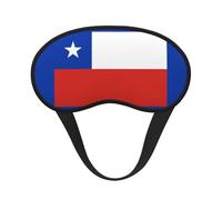Masque de sommeil occultant motif drapeau du Chili, polyester doux, anti-lumière, élégant, convient pour les hommes et les femmes, pour le travail quotidien et les voyages en plein air.