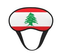 Masque de sommeil occultant motif drapeau du Liban avec bande élastique s'adapte à toutes les formes de tête, idéal pour les voyages, le bureau et le travail de nuit