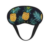 Masque de sommeil occultant motif feuille de palmier ananas - Masque doux et réglable pour bloquer complètement la lumière, sommeil profond, voyage et relaxation