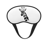 Masque de sommeil occultant motif girafe noire et blanche, polyester doux, anti-lumière, élégant, convient pour les hommes et les femmes, pour le travail quotidien et les voyages en plein air.