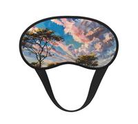 Masque de sommeil occultant motif nuage zébré - Masque doux et réglable pour bloquer complètement la lumière, sommeil profond, voyage et relaxation