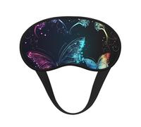 Masque de sommeil occultant motif papillon lumineux - Masque pour les yeux doux et réglable pour bloquer complètement la lumière, sommeil profond, voyage et relaxation